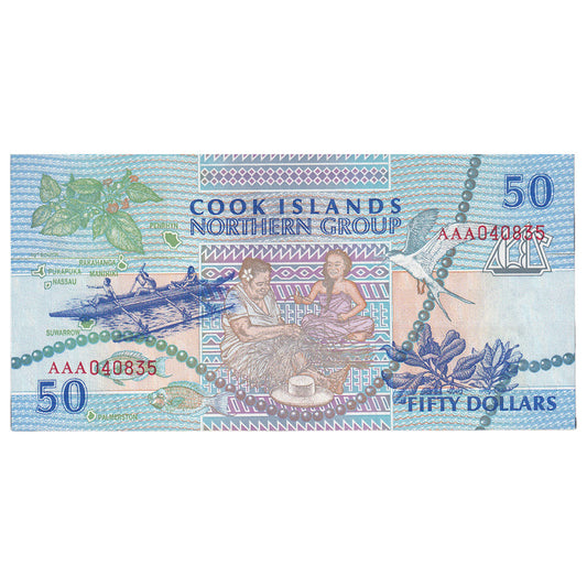 bankovec, 
  
  Cookovi otoki, 
  
  50 dolarjev