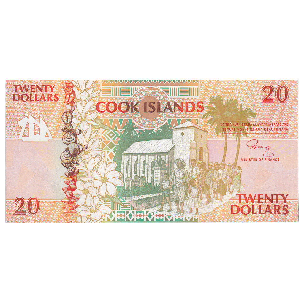 bankovec, 
  
  Cookovi otoki, 
  
  20 dolarjev