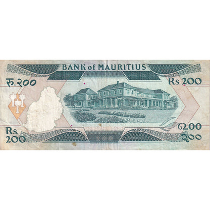 bankovec, 
  
  Mauritius, 
  
  200 rupij