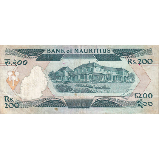 bankovec, 
  
  Mauritius, 
  
  200 rupij