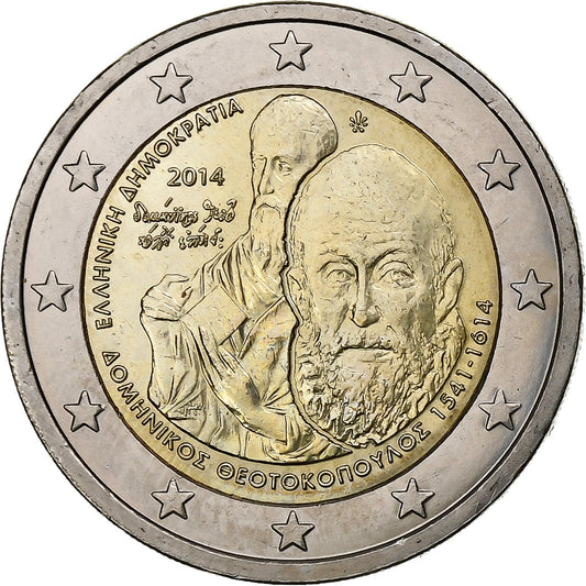 Grčija, 
  
  2 evra, 
  
  Domenikos Theotokopoulos
