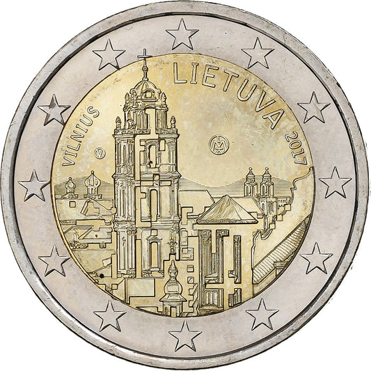 Litva, 
  
  2 evra, 
  
  Vilna — prestolnica kulture in umetnosti