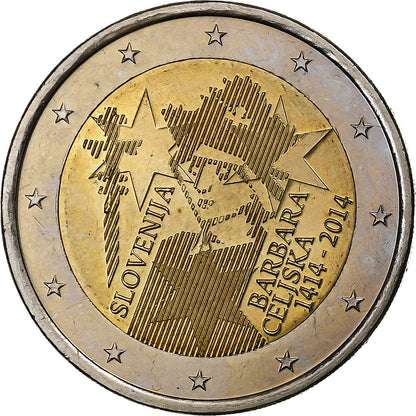 Slovenija, 
  
  2 evra, 
  
  Barbare Celjske