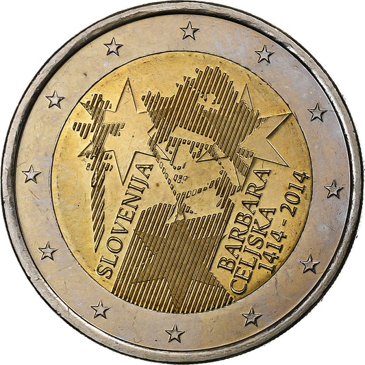 Slovenija, 
  
  2 evra, 
  
  Barbare Celjske