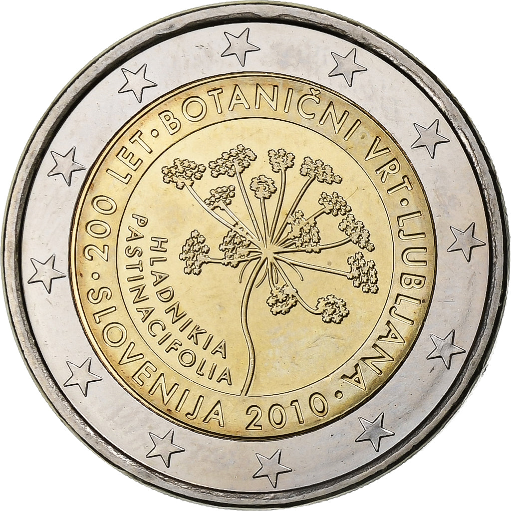 Slovenija, 
  
  2 evra, 
  
  Botanični vrt Ljubljana
