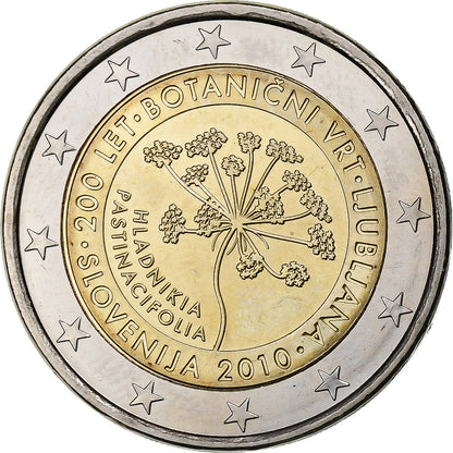 Slovenija, 
  
  2 evra, 
  
  Botanični vrt Ljubljana