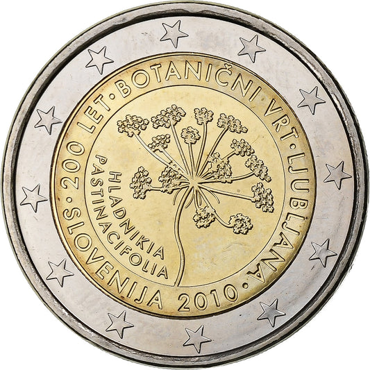 Slovenija, 
  
  2 evra, 
  
  Botanični vrt Ljubljana
