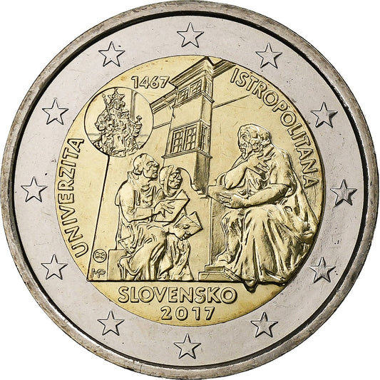 Slovaška, 
  
  2 evra, 
  
  Univerza Istropolitana