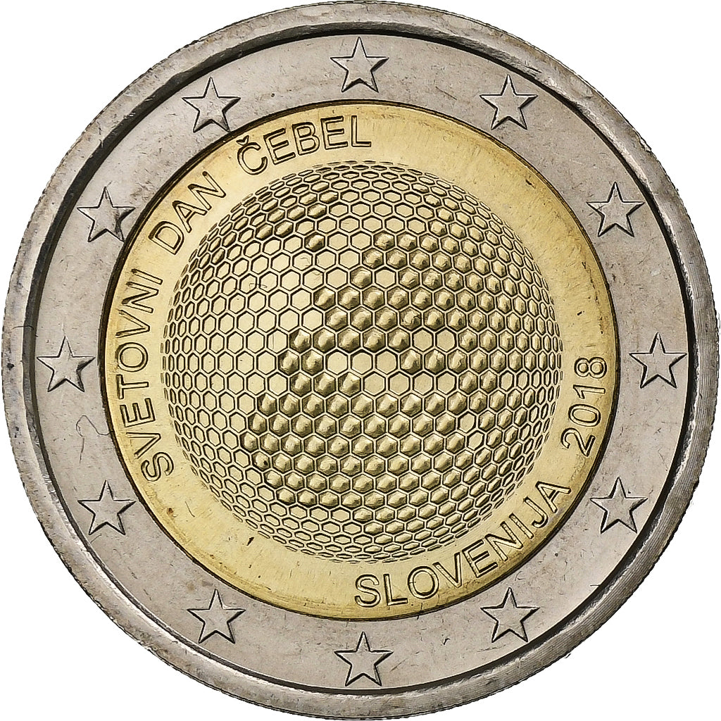 Slovenija, 
  
  2 evra, 
  
  Svetovni dan čebel