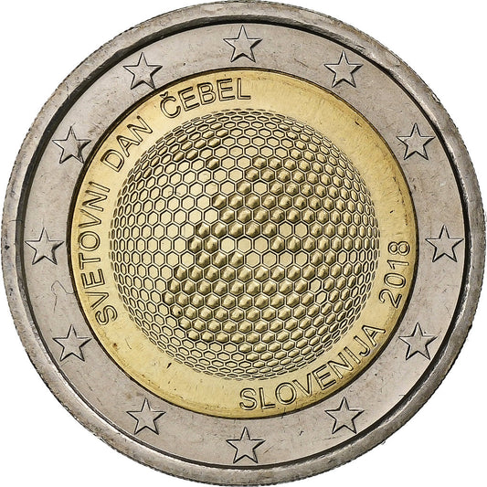 Slovenija, 
  
  2 evra, 
  
  Svetovni dan čebel