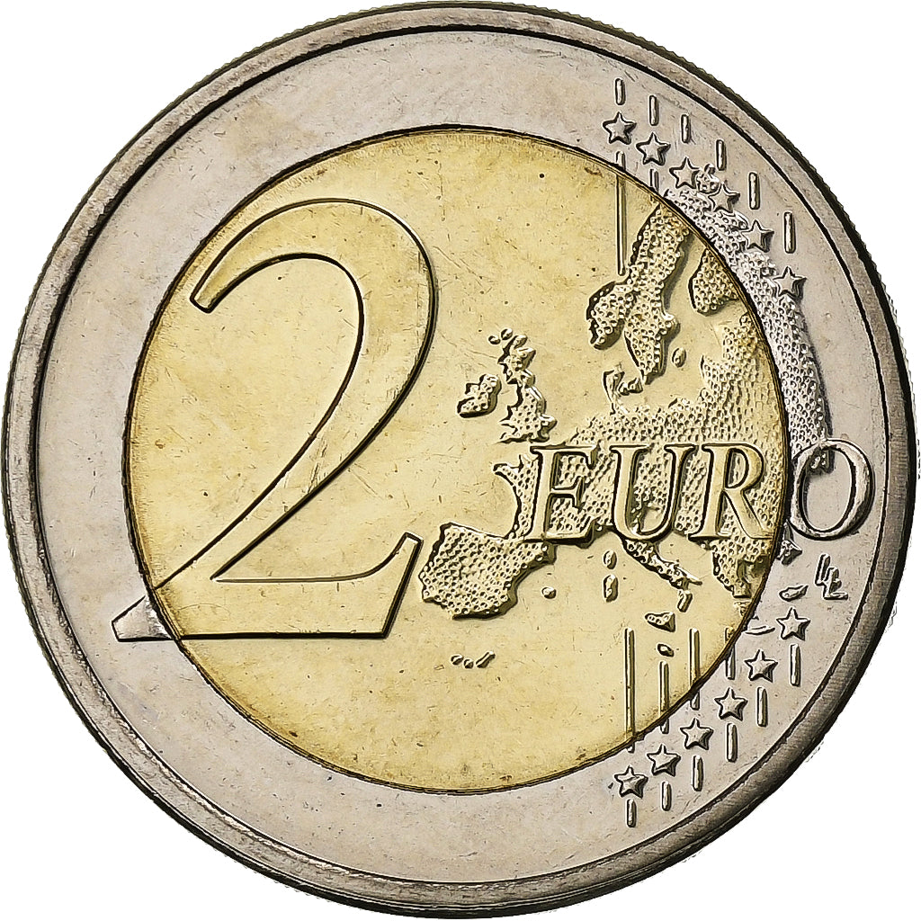 Luksemburg, 
  
  2 evra, 
  
  50 let velike vojvodinje Charlotte Bridge
