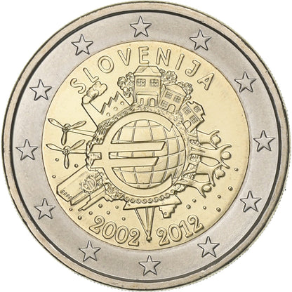 Slovenija, 
  
  2 evra, 
  
  2012