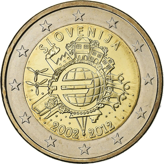 Slovenija, 
  
  2 evra, 
  
  €uro 2002-2012