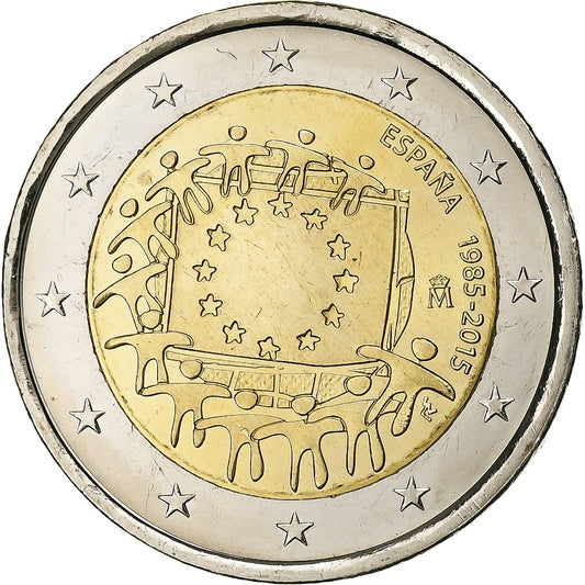 Španija, 
  
  2 evra, 
  
  2015