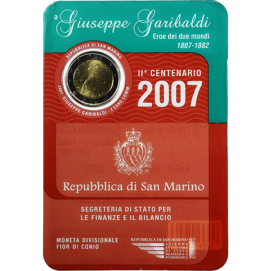 San Marino, 
  
  2 evra, 
  
  Giuseppe Garibaldi