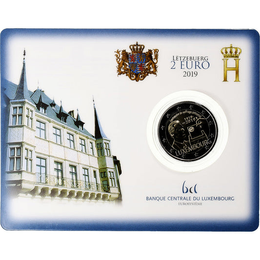 Luksemburg, 
  
  2 evra, 
  
  Centenaire du suffrage universel