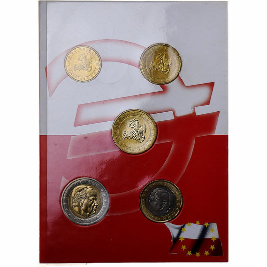Monako, 
  
  Rainier III & Albert, 
  
  Coffret 10 c. - 2 evra