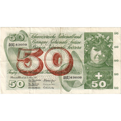 Švica, 
  
  50 frankov, 
  
  1969-01-15