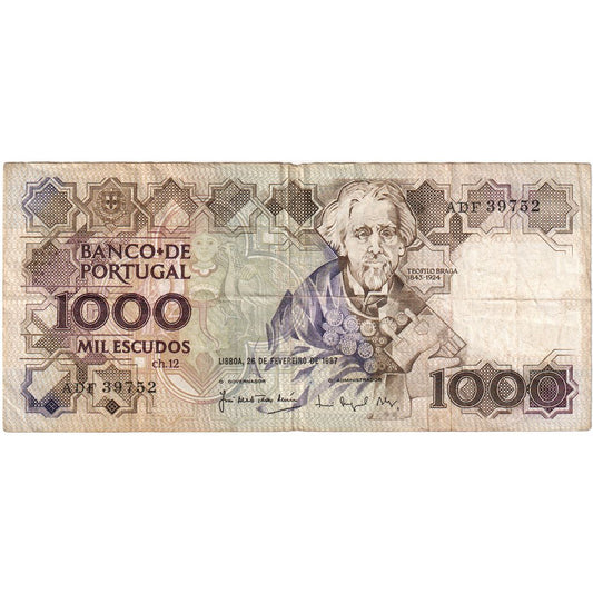 Portugalska, 
  
  1000 eskudov, 
  
  1987-02-26