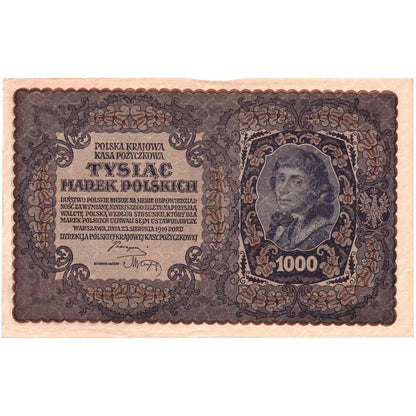 Poljska, 
  
  1000 Marek, 
  
  1919-08-23
