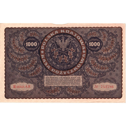 Poljska, 
  
  1000 Marek, 
  
  1919-08-23