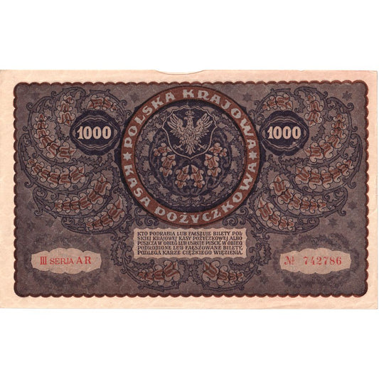 Poljska, 
  
  1000 Marek, 
  
  1919-08-23