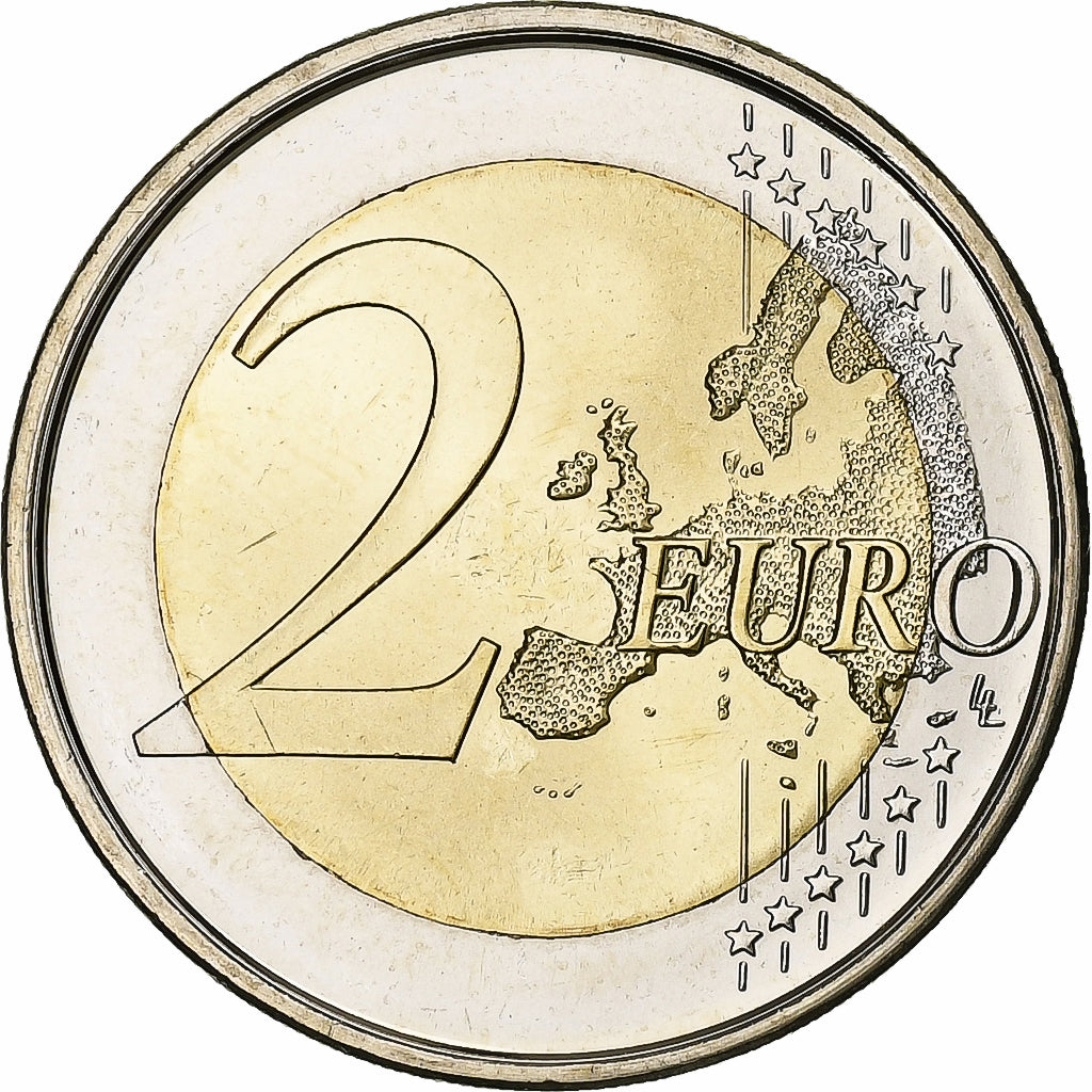 Španija, 
  
  2 evra, 
  
  10 let gotovine v evrih