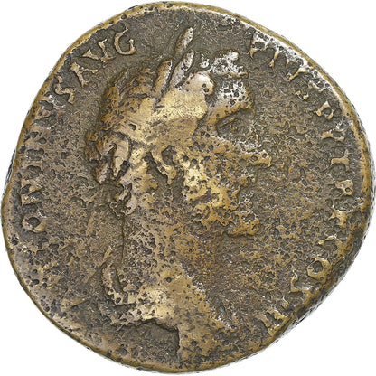 Antonin Pij, 
  
  Sestercij, 
  
  140-144
