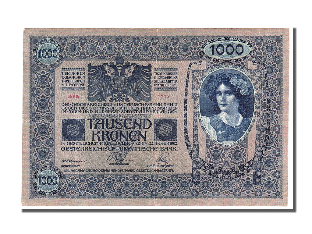 bankovec, 
  
  Avstrija, 
  
  1000 kron