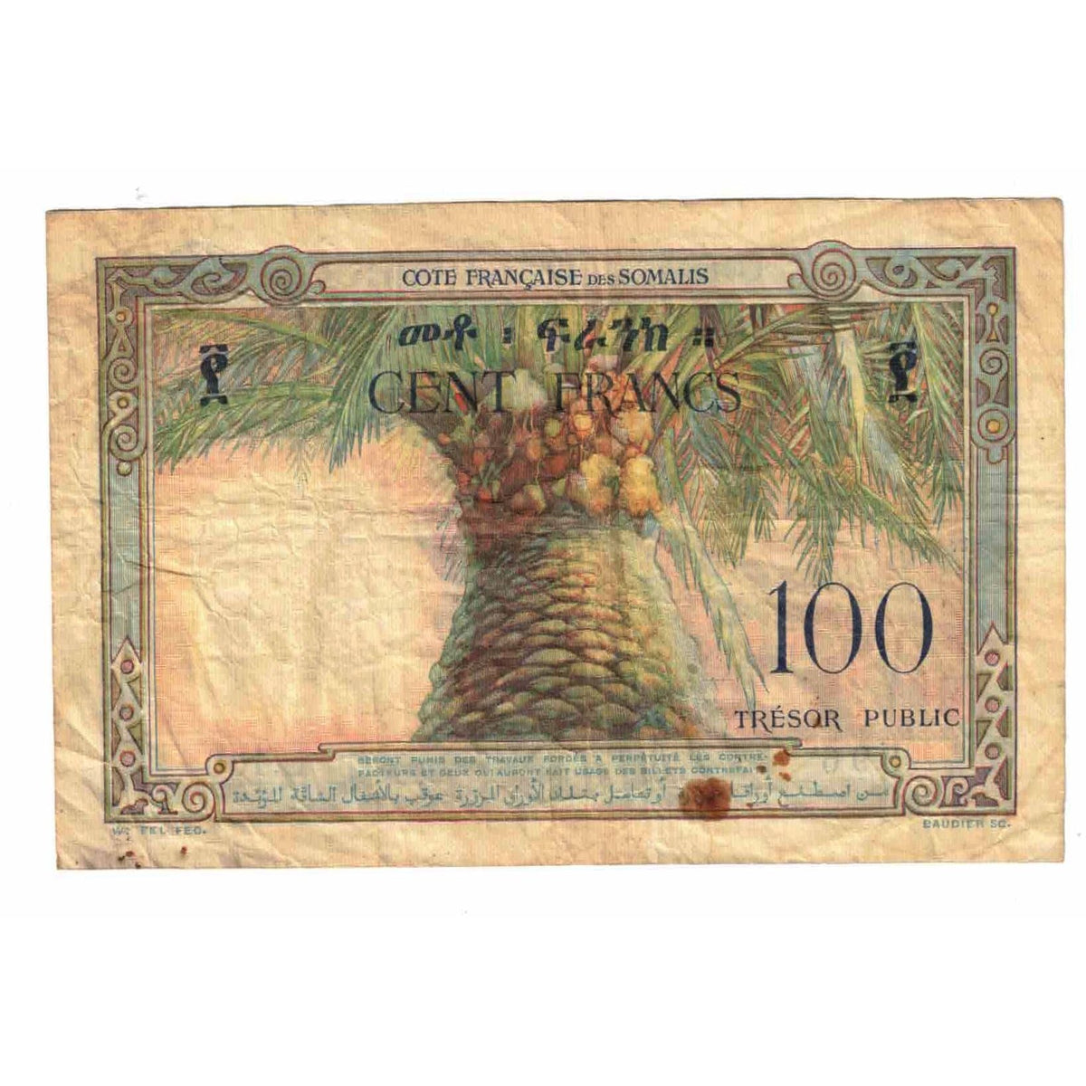 bankovec, 
  
  Francoska Somalija, 
  
  100 frankov