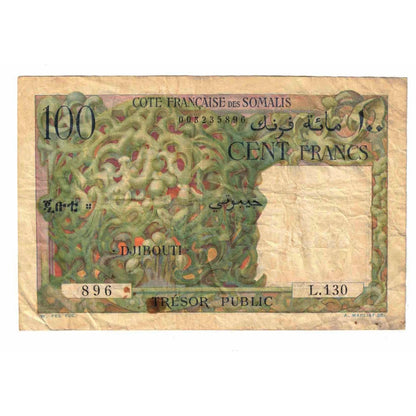 bankovec, 
  
  Francoska Somalija, 
  
  100 frankov