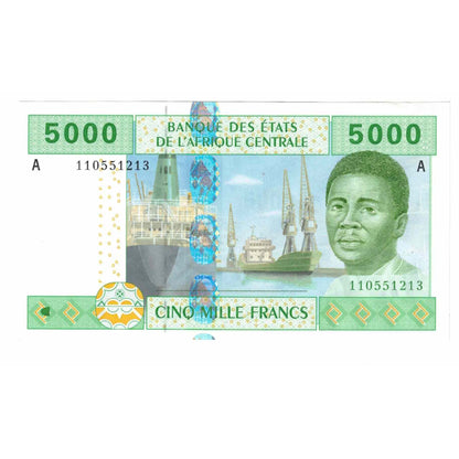 bankovec, 
  
  Srednjeafriške države, 
  
  5000 frankov