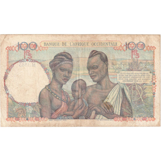 francoska zahodna Afrika, 
  
  100 frankov, 
  
  1946