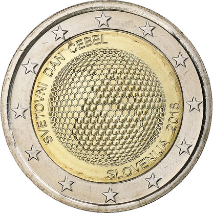 Slovenija, 
  
  2 evra, 
  
  Journée mondiale des abeilles