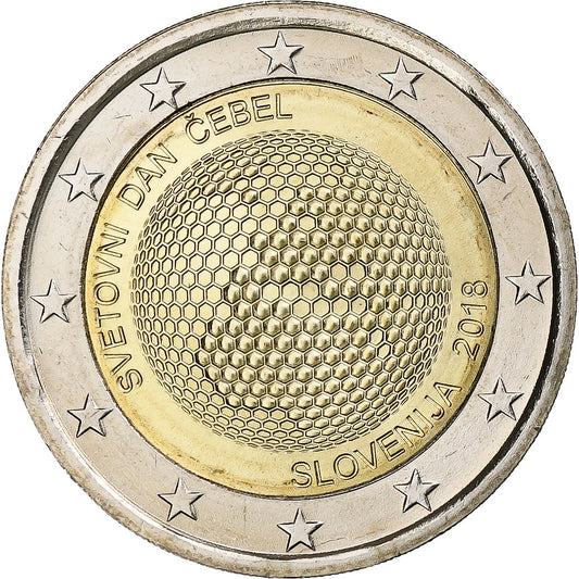 Slovenija, 
  
  2 evra, 
  
  Journée mondiale des abeilles
