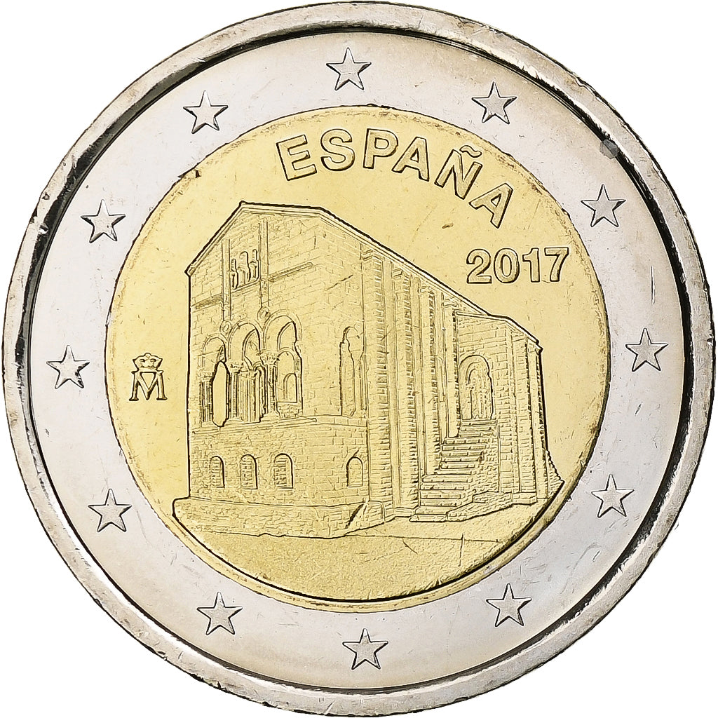 Španija, 
  
  2 evra, 
  
  Églises du royaume des Asturies