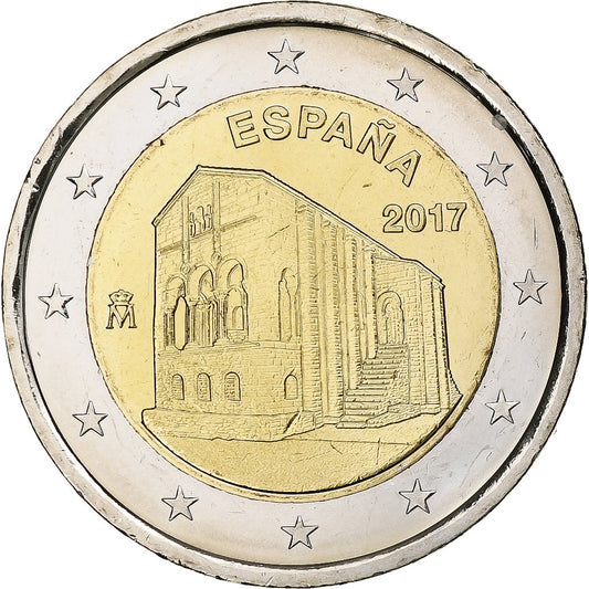 Španija, 
  
  2 evra, 
  
  Églises du royaume des Asturies