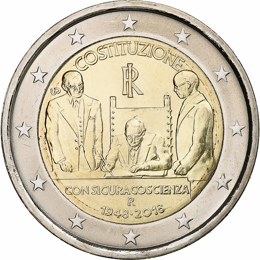 Italija, 
  
  2 evra, 
  
  2018