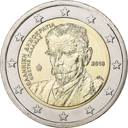 Grčija, 
  
  2 evra, 
  
  2018