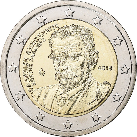 Grčija, 
  
  2 evra, 
  
  2018