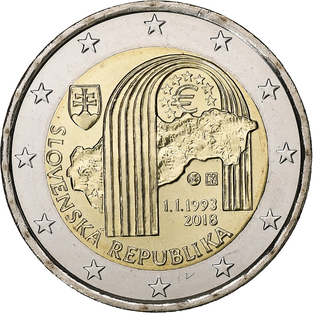 Slovaška, 
  
  2 evra, 
  
  2018