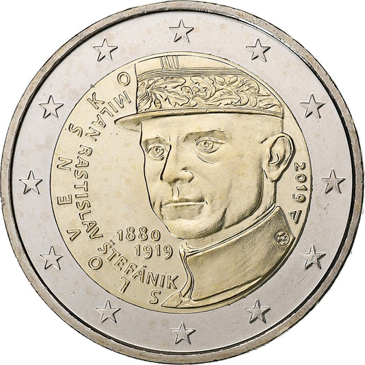 Slovaška, 
  
  2 evra, 
  
  2019
