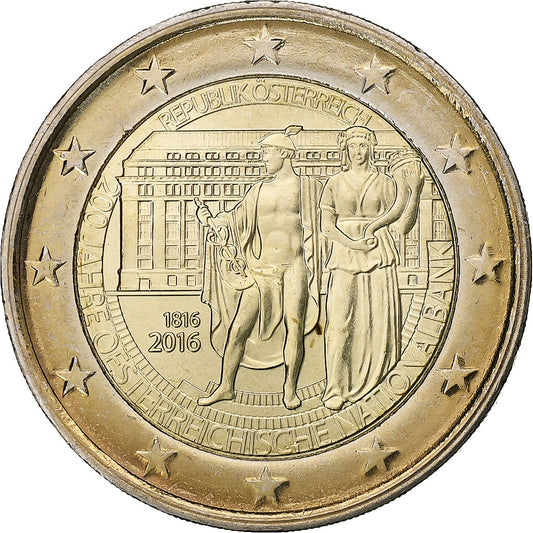 Avstrija, 
  
  2 evra, 
  
  2016