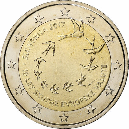 Slovenija, 
  
  2 evra, 
  
  2017