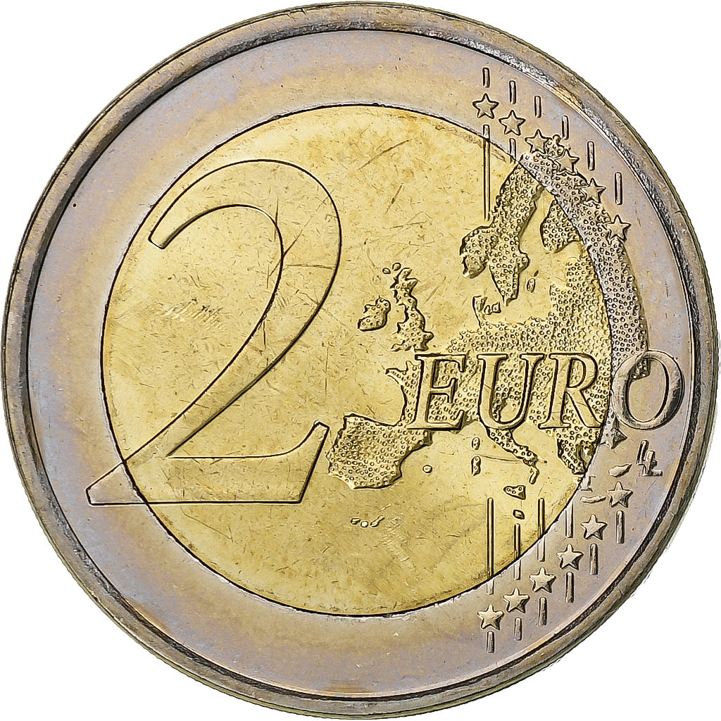 Finska, 
  
  2 evra, 
  
  30 ans Drapeau européen