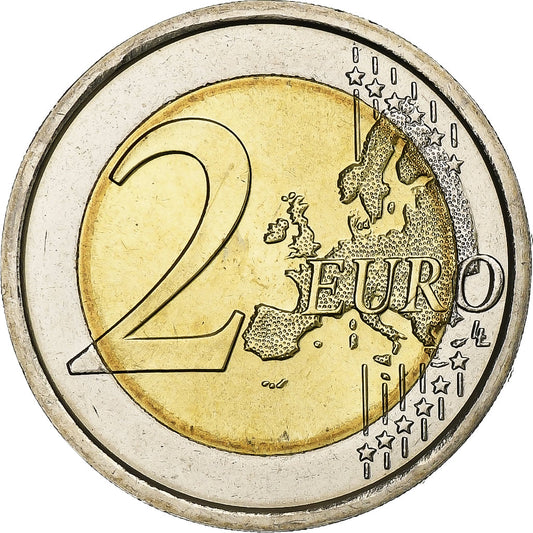 Italija, 
  
  2 evra, 
  
  30 ans Drapeau européen