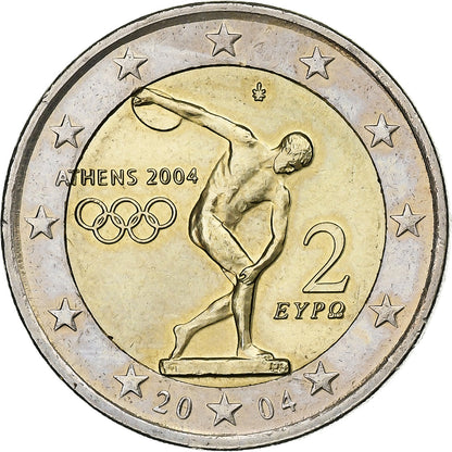 Grčija, 
  
  2 evra, 
  
  2004