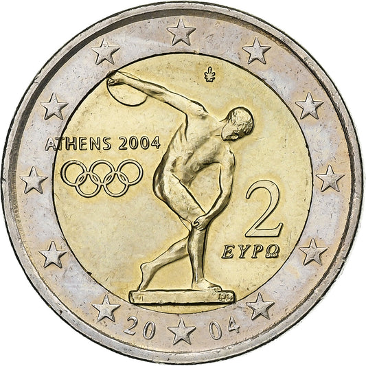 Grčija, 
  
  2 evra, 
  
  2004