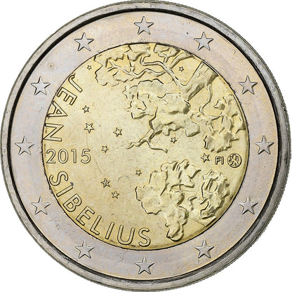 Finska, 
  
  2 evra, 
  
  Jean Sibelius