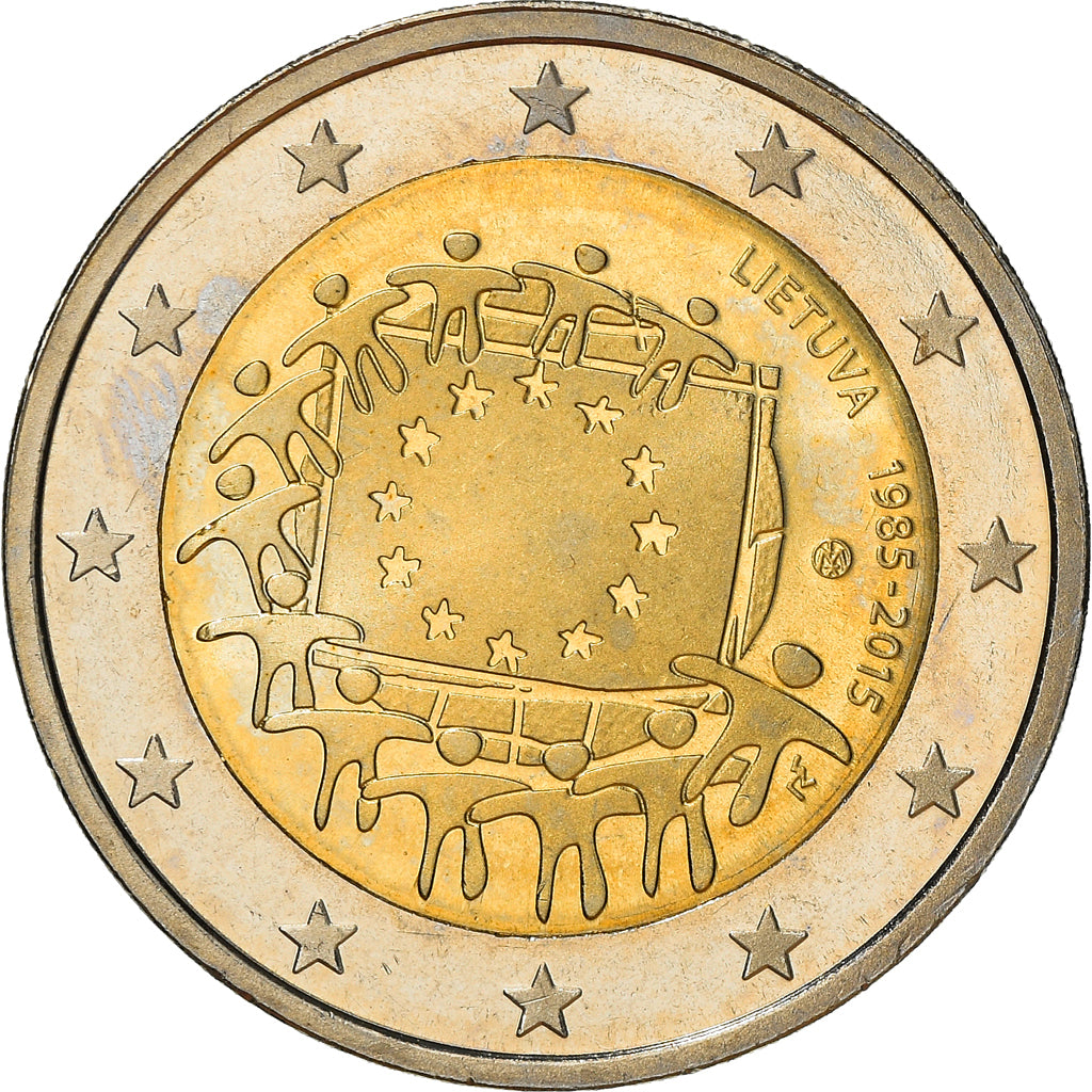 Litva, 
  
  2 evra, 
  
  Drapeau européen